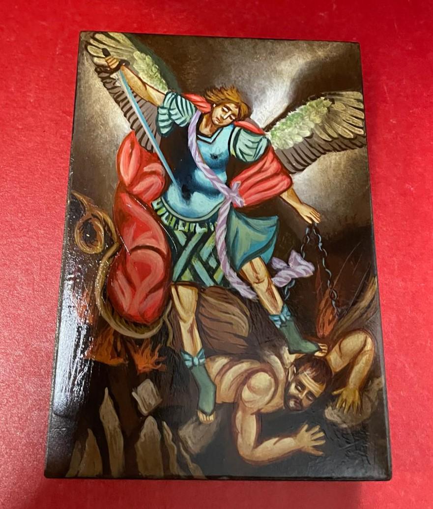 Icona Sacra San Michele Arcangelo 10x14 cm – Lotta contro il Diavolo