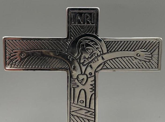 Versilbertes Tisch-Wanderkreuz – Art.-Nr. DBPK205P-G