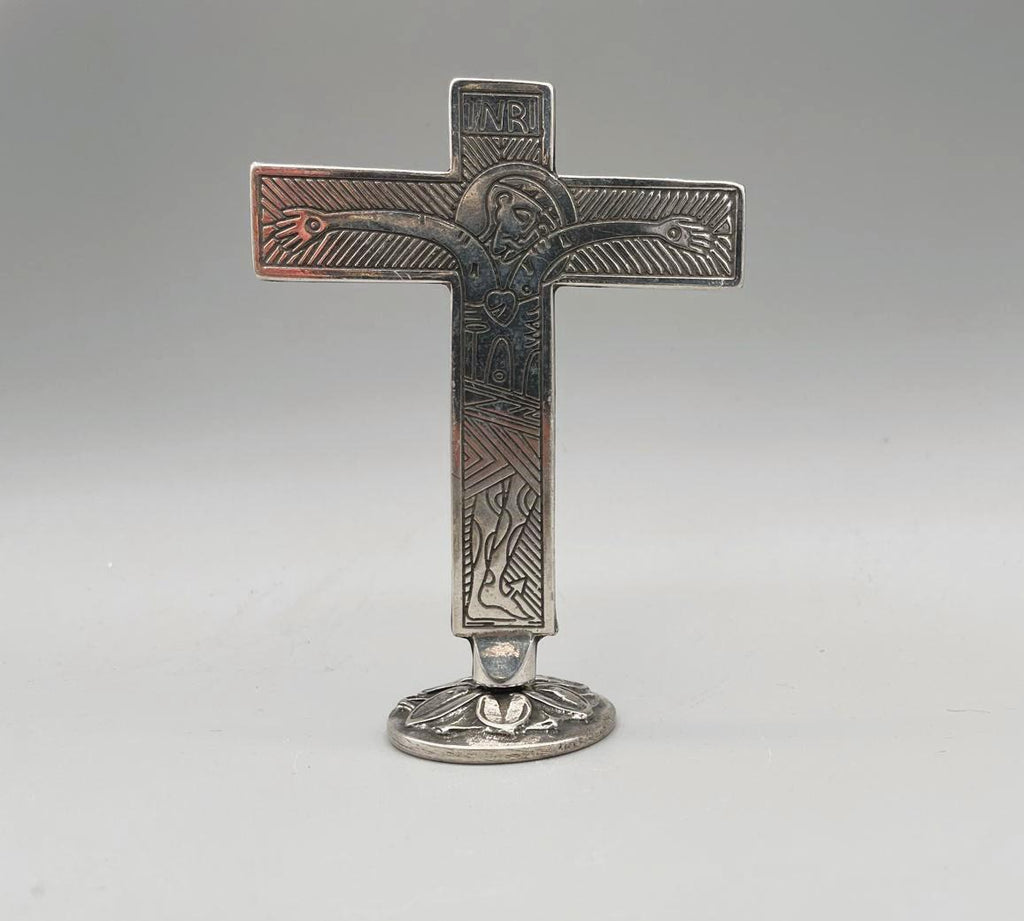 Croce itinerante da tavolo placcata argento – 11 x 8 cm – cod. DBK205-11P