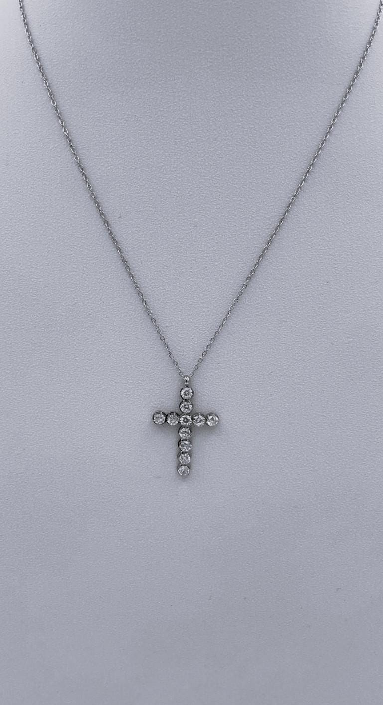 Collana in Acciaio Stainless con Croce e Pietre
