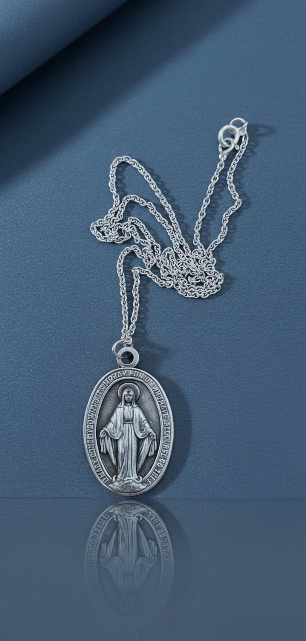 Catenina in argento 925 con Medaglia Miracolosa – 45 cm
