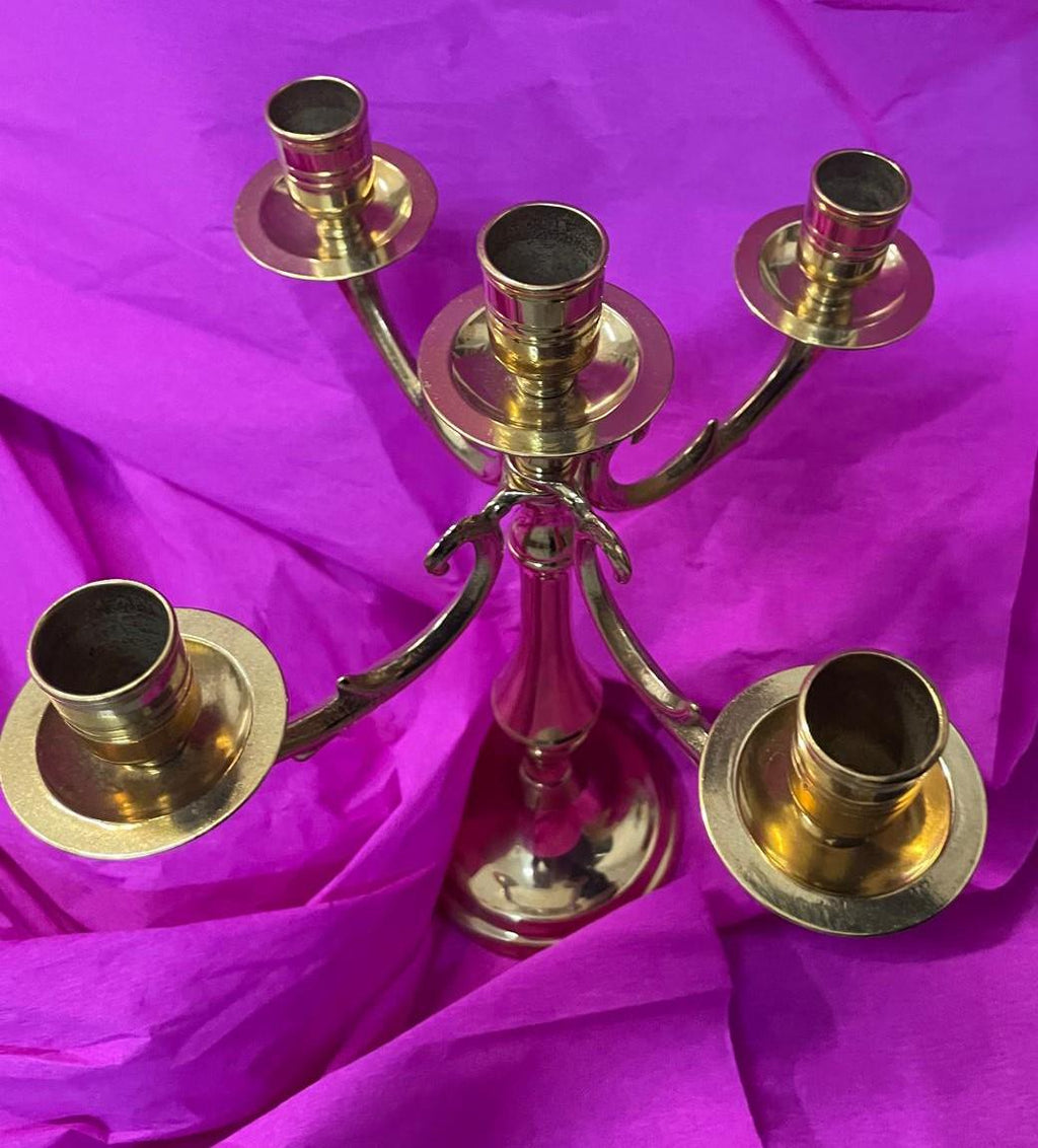 Candelabro Bologna a 5 bracci color oro – cod. 14144