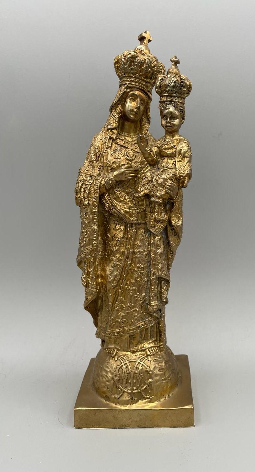 24K Gold-Plated Bronze Our Lady of Consolation Statue – Lost Wax (0717-09)