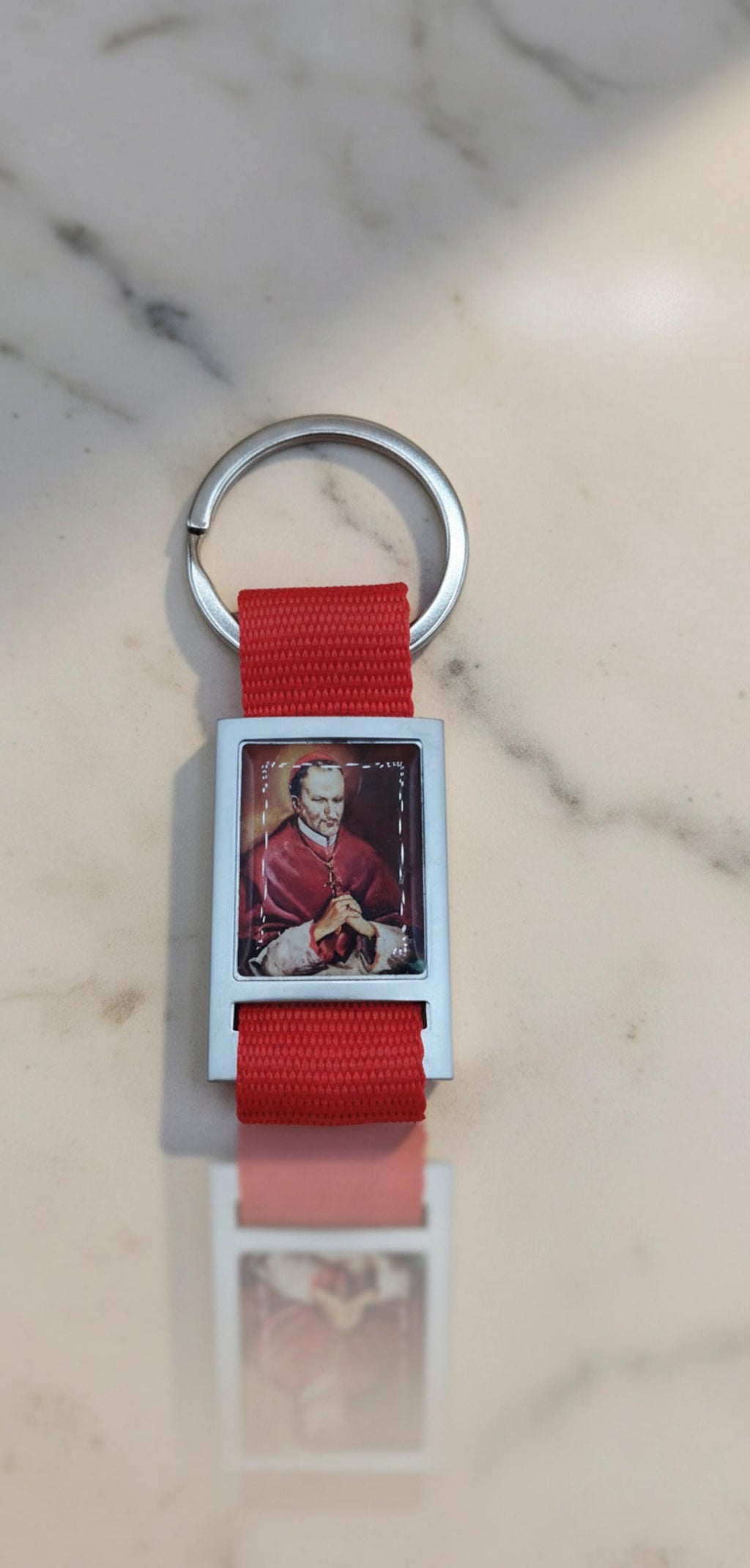 Schlüsselanhänger San Carlo Borromeo aus Edelstahl