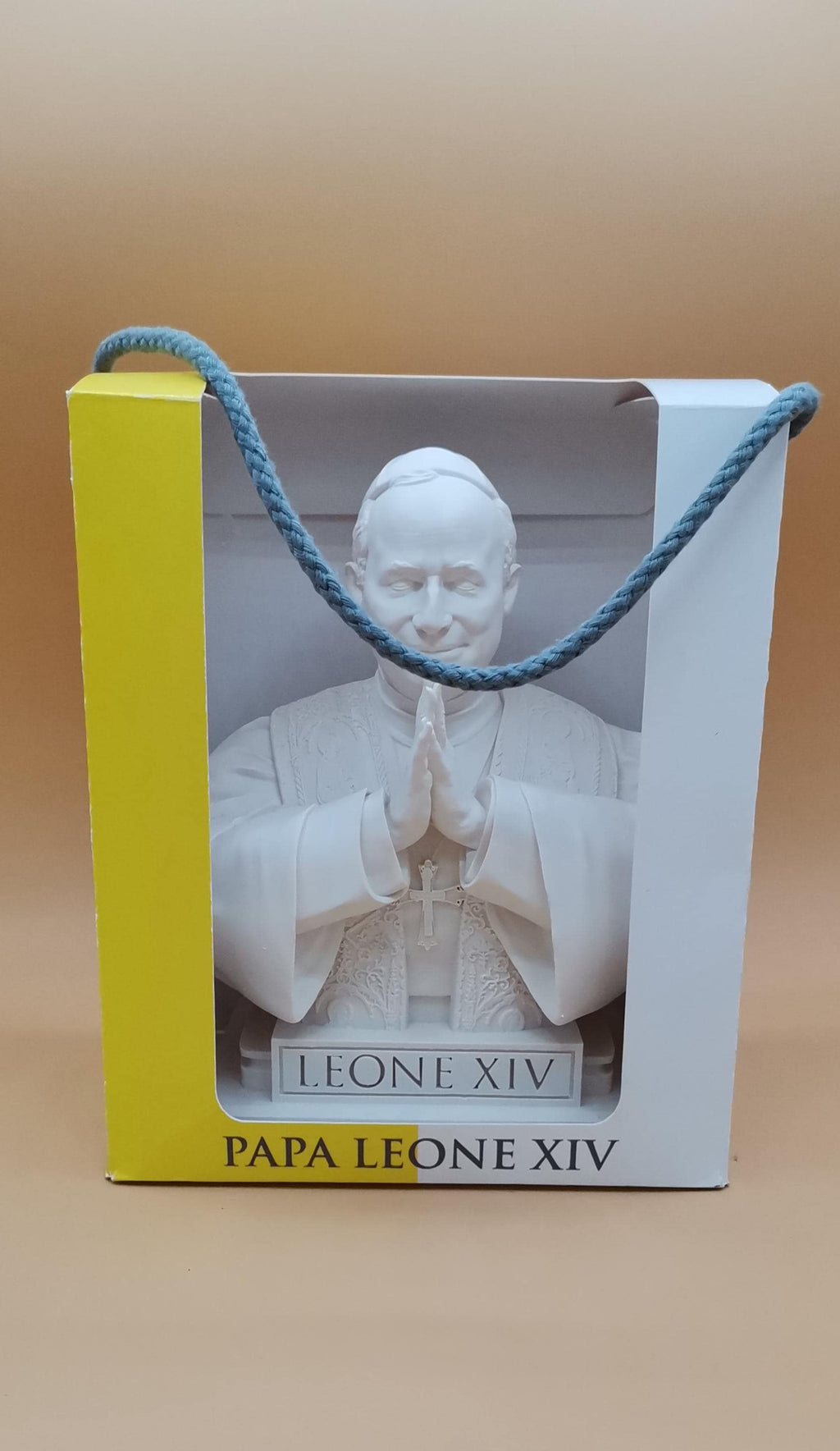 Busto Papa Leone XIV in Preghiera 20 cm – Statua in Resina