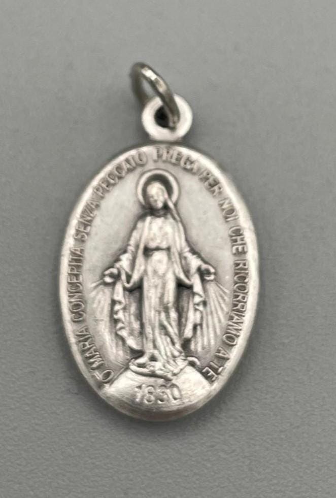 Medaglia Madonna Miracolosa 16 mm in Ottone Argentato – 5018/16OA