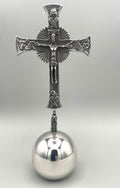 Croix itinérante avec sphère, finition bain d'argent – réf. DBK203PB