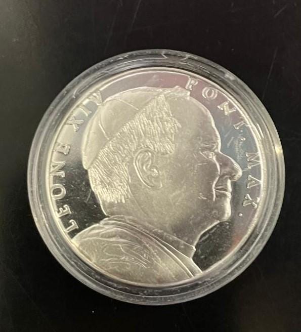 Medaglia Papa Leone – Giubileo 2025 'Pellegrini nella Speranza' – 34 mm (5027)