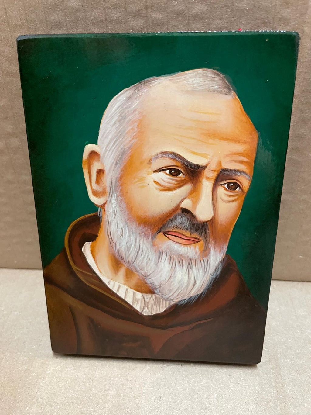 Icona di Padre Pio 10x14 cm – Dipinta a Mano