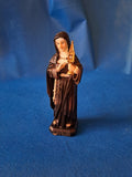 Statue de Sainte Claire d'Assise en résine peinte à la main – 12 cm