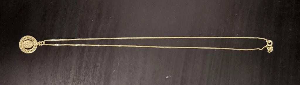 Collana Medaglia Miracolosa con zirconi e catenina in argento 925 placcata oro – 50 cm