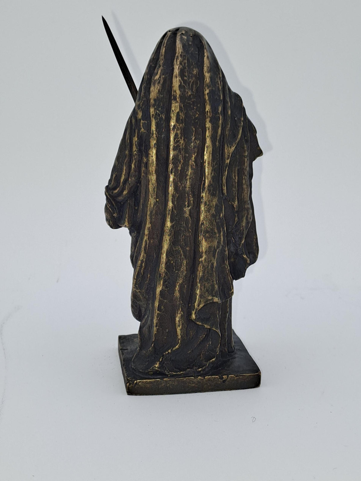Statua San Paolo in Bronzo Dorato e Brunito – 16 cm, Cera Persa