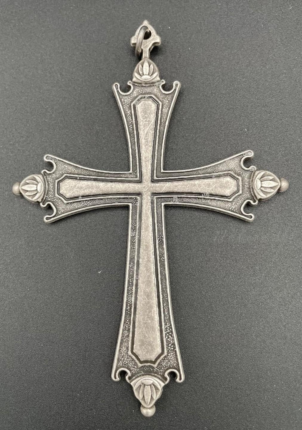 Croce pettorale di Papa Leone XIV in argento antico – 13 x 9 cm – 50 g