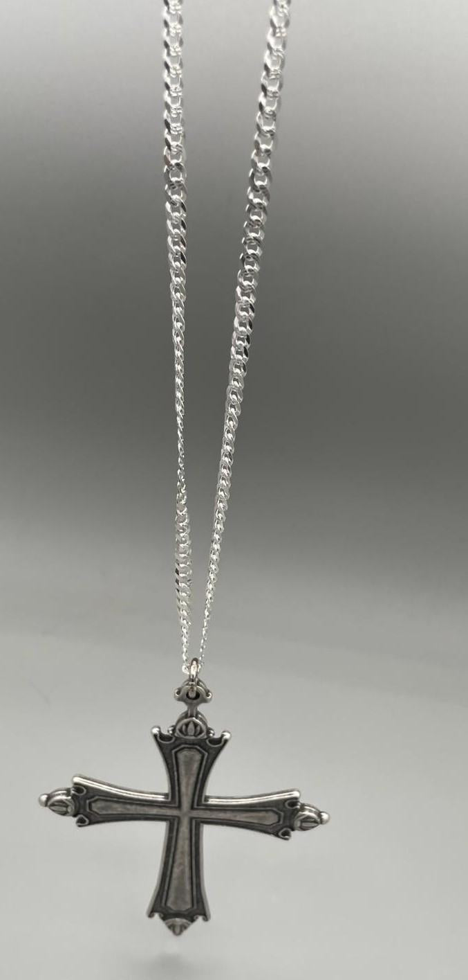 Catenina in argento 925 con replica della croce pettorale di Papa Leone XIV