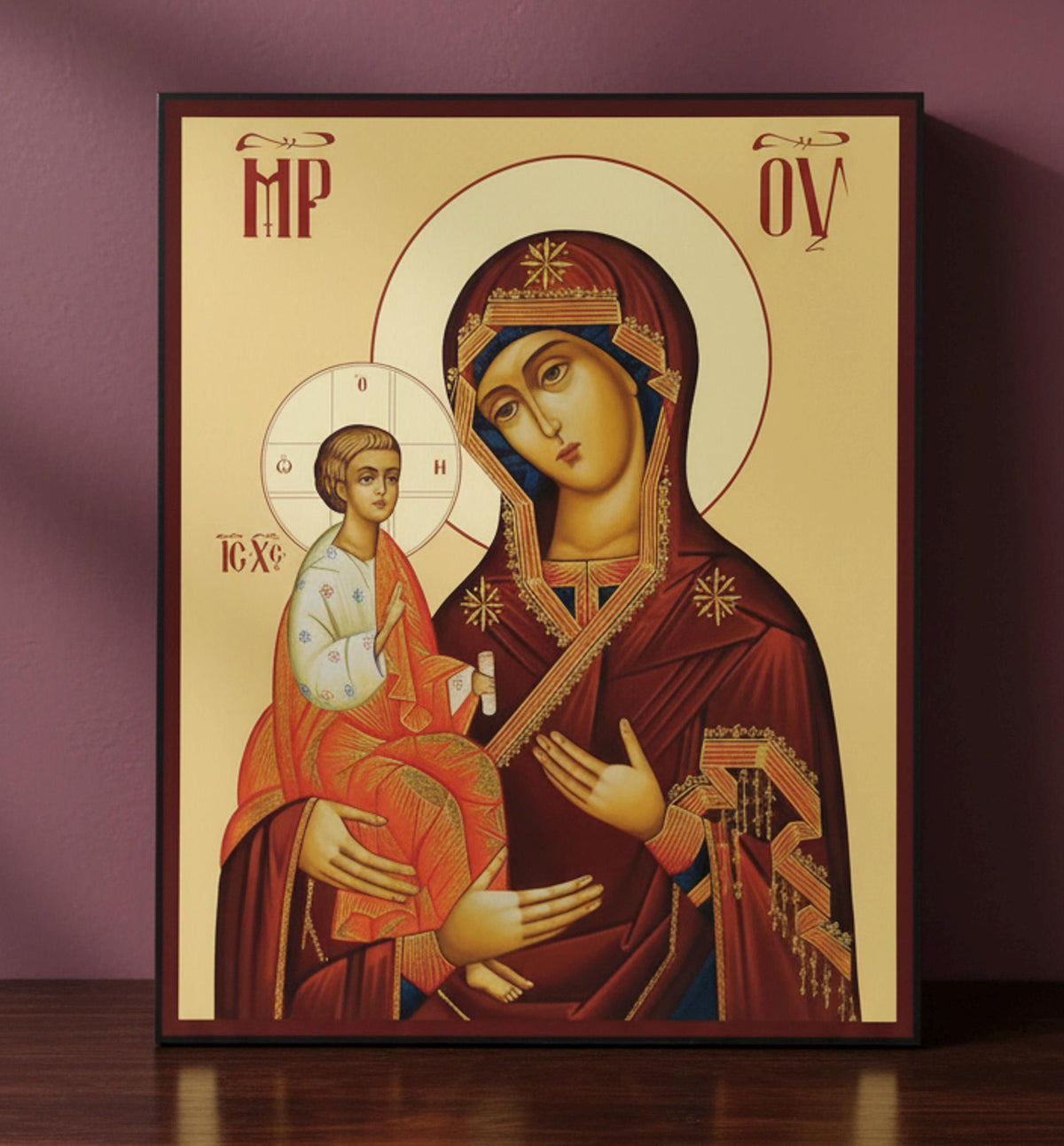 Ikone der Madonna mit den drei Händen 22,5x18,5 cm