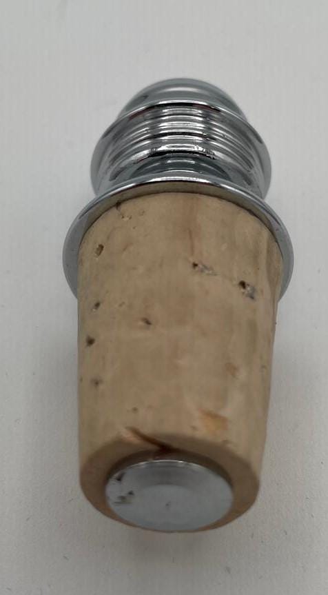 Cork Bottle Stopper with Mussolini's Face – Chrome-Plated Metal Head