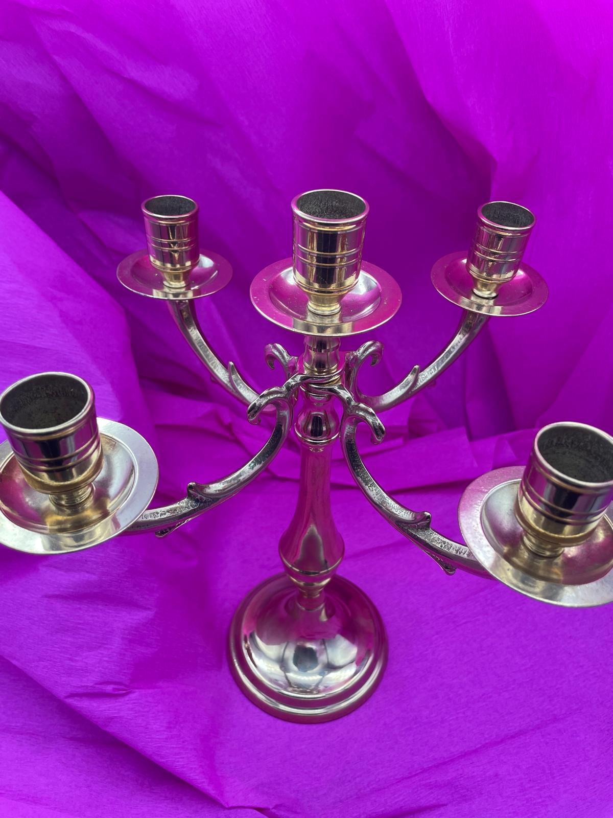 Candelabro Bologna a 5 bracci color oro – cod. 14144