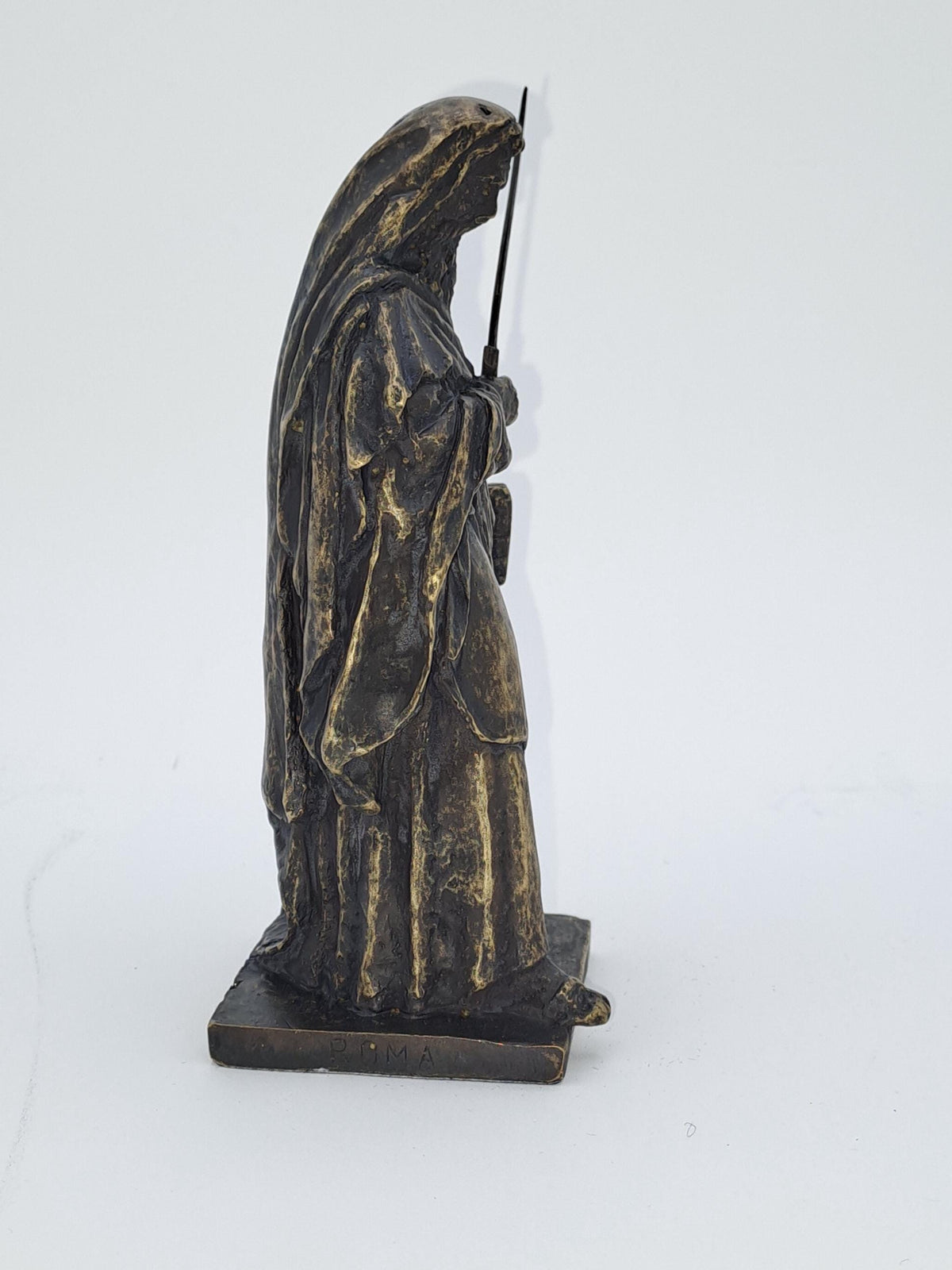 Statua San Paolo in Bronzo Dorato e Brunito – 16 cm, Cera Persa
