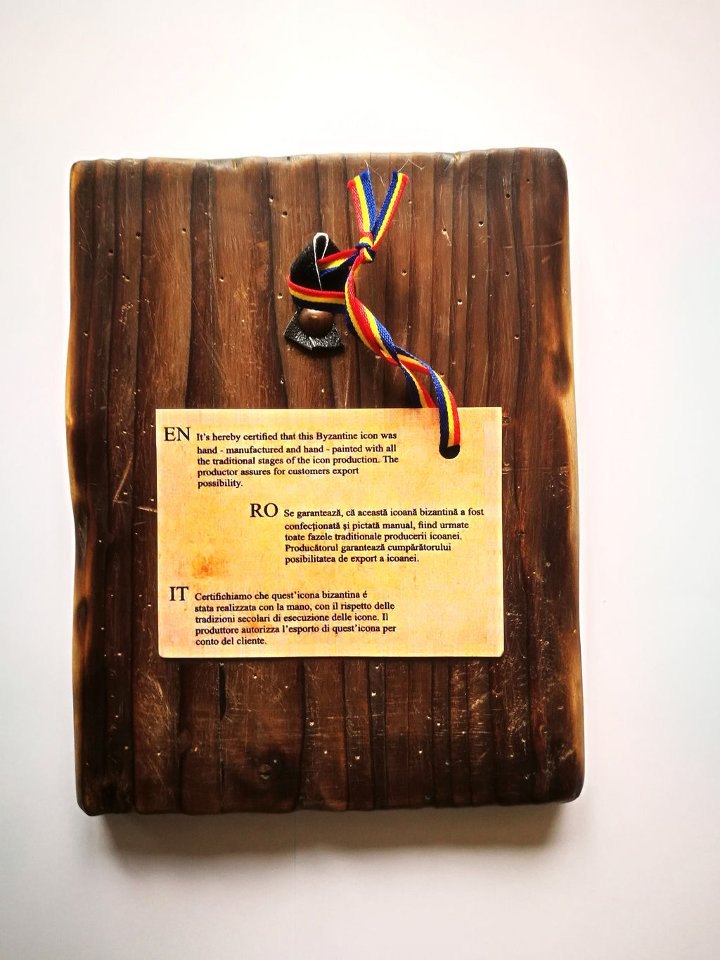 Icône sacrée Madone Odigitria avec l'Enfant Jésus, vieillie, peinte à la main – 14 x 18 cm