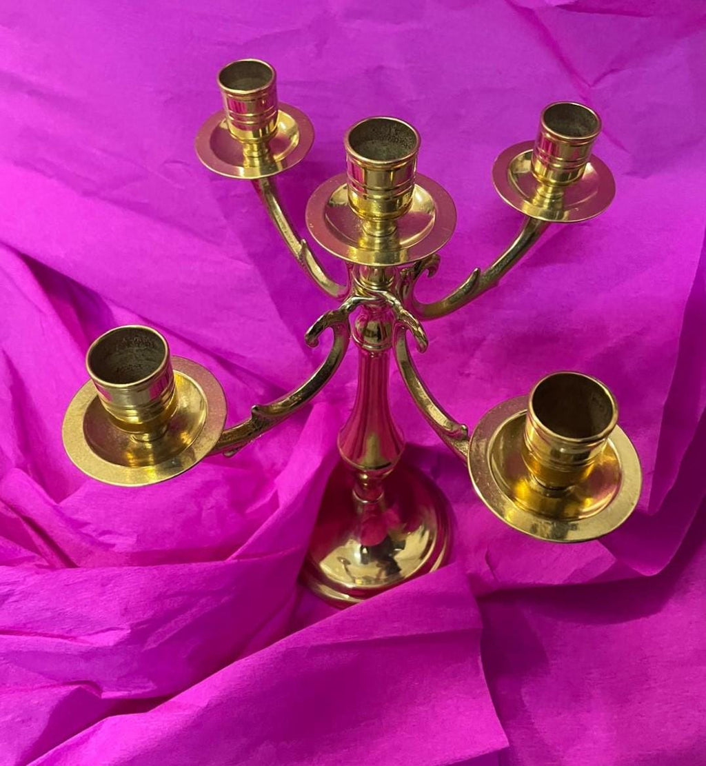 Candelabro Bologna a 5 bracci color oro – cod. 14144