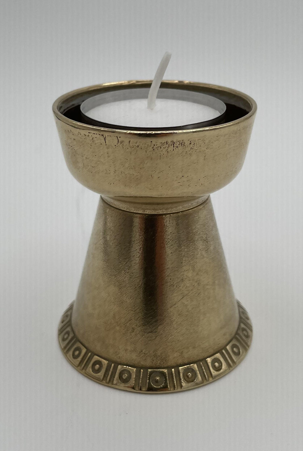 真鍮製ろうそく立て（磨き仕上げ） – 高さ8cm