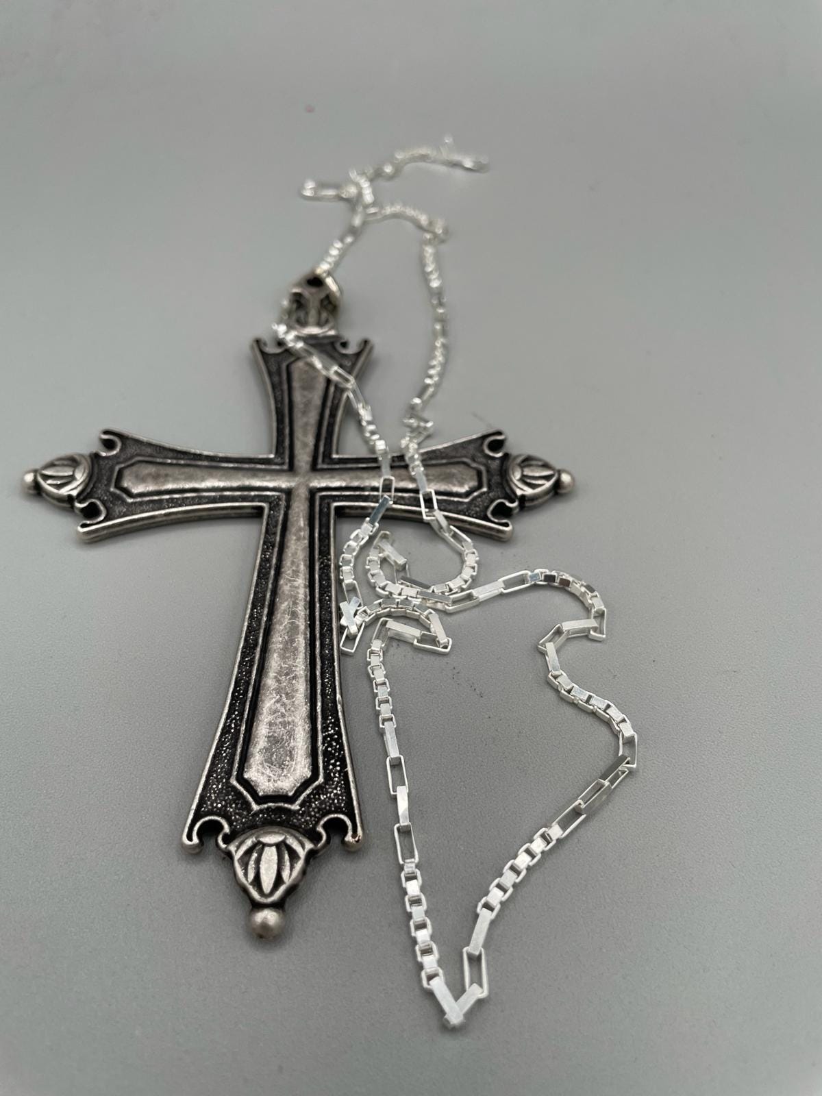 Catena in argento con croce replica Papa Leone – 60 cm