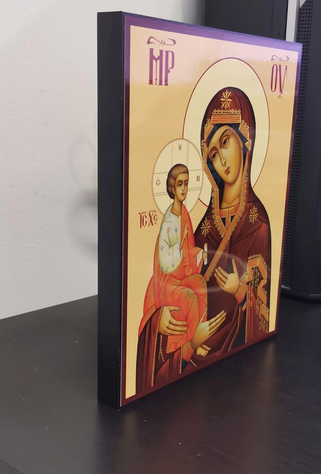 Ikone der Madonna mit den drei Händen 22,5x18,5 cm