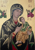 Icona Sacra Madonna del Perpetuo Soccorso 22x30 cm – Betulla, Made in Italy