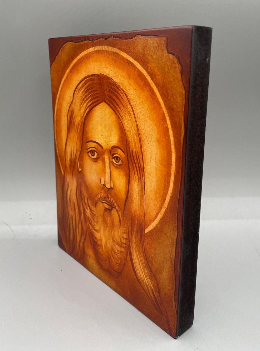 Handgemalte orthodoxe Ikone des Antlitzes Christi – Gaspar Gabriela