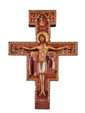Crocifisso di San Damiano dipinto a mano su tavola di legno – 40 x 50 cm