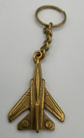 Portachiavi Aereo Vintage in Metallo Color Ottone – 12 cm