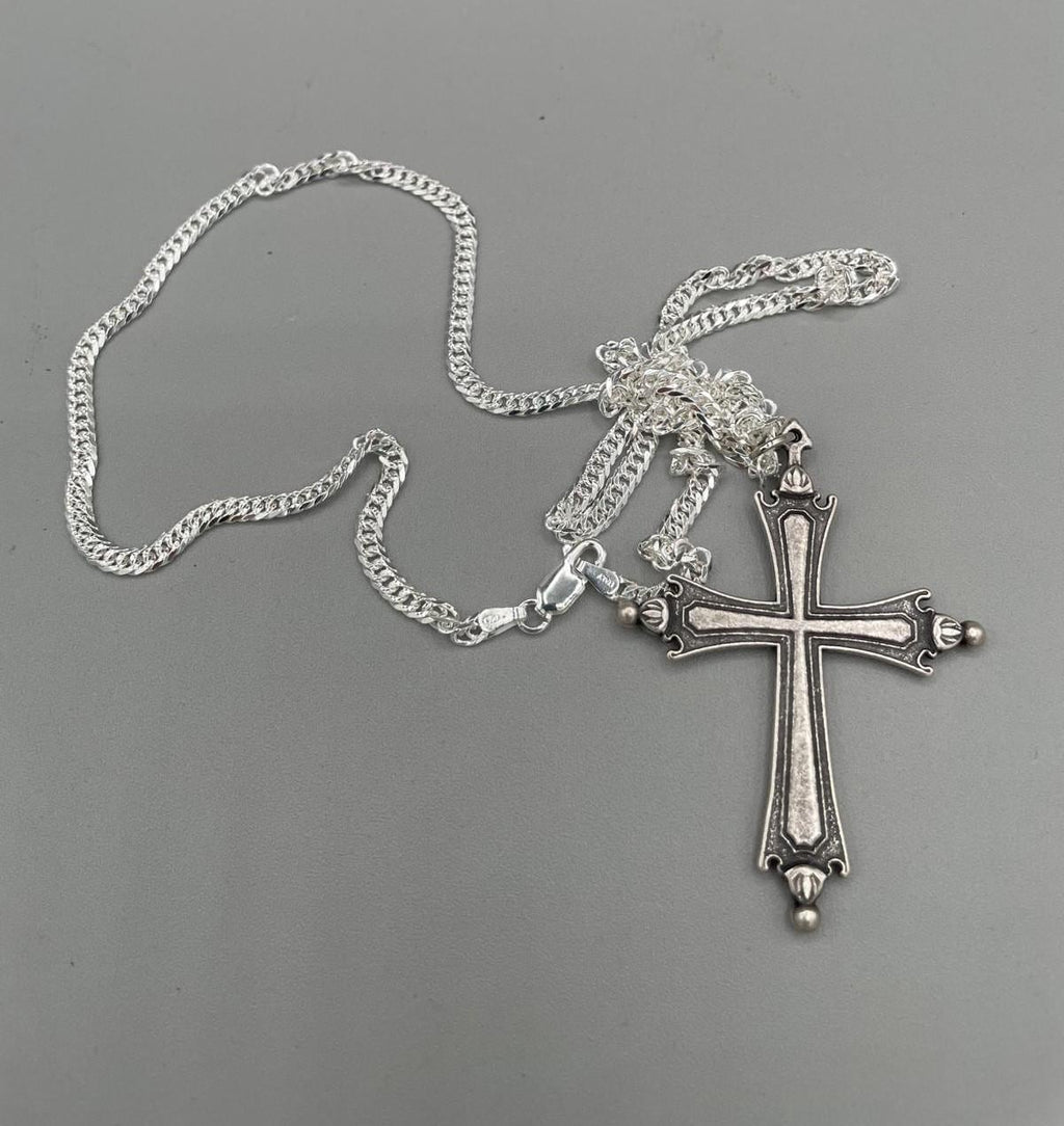 Croce replica Papa Leone XIV con collana in argento