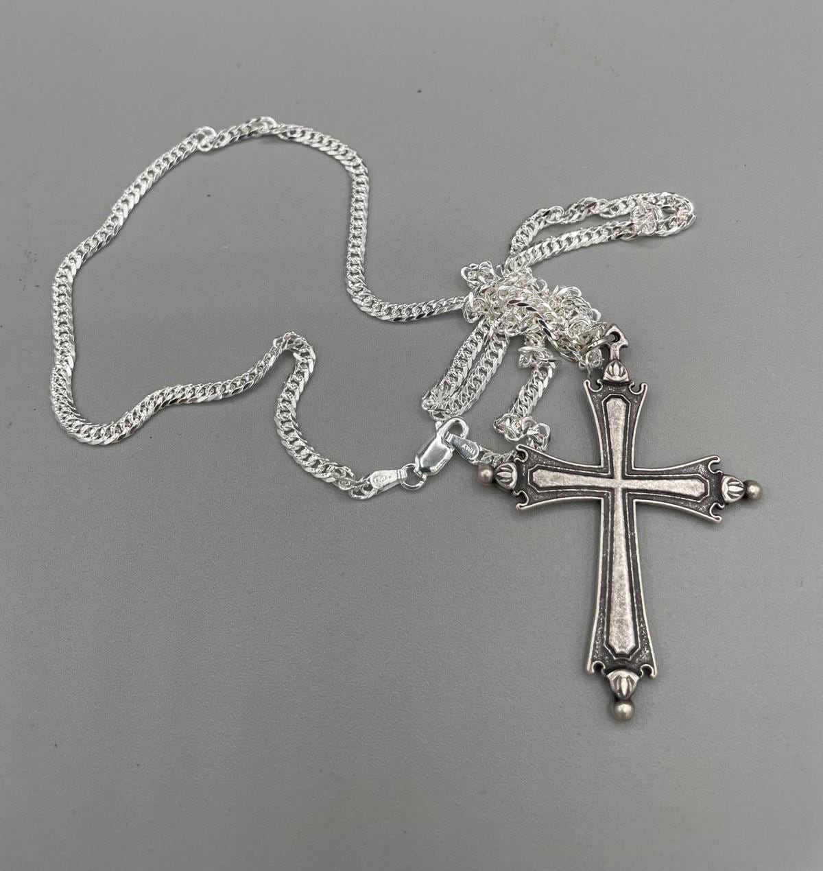 Croce replica Papa Leone XIV con collana in argento