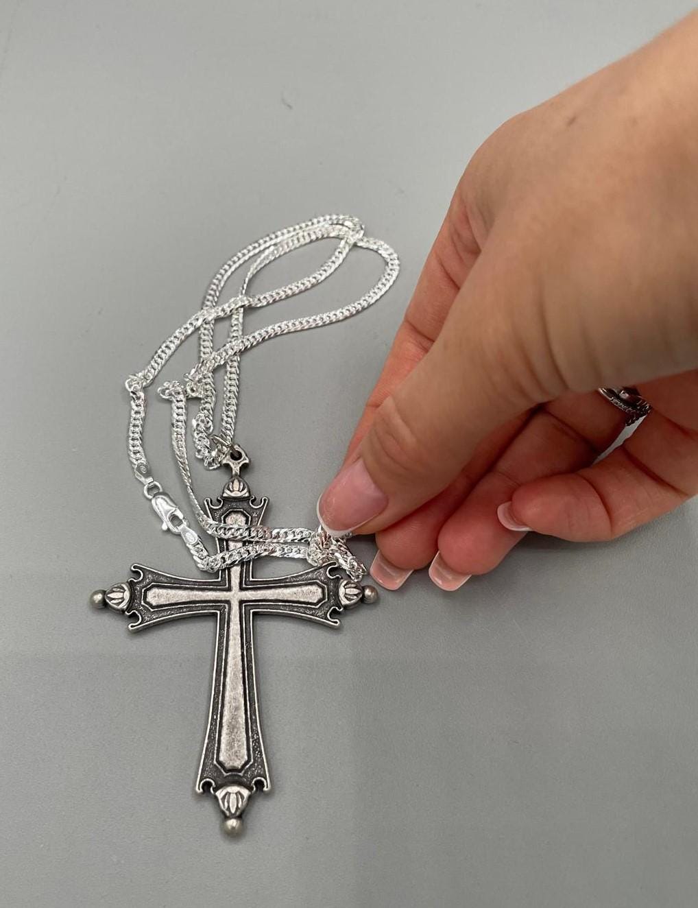 Croce replica Papa Leone XIV con collana in argento