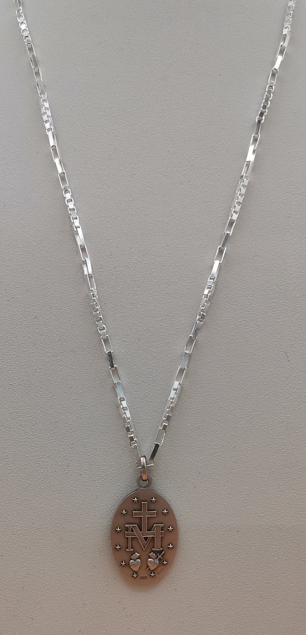 MEDAGLIA MIRACOLOSA CON CATENINA IN ARGENTO – 60 CM