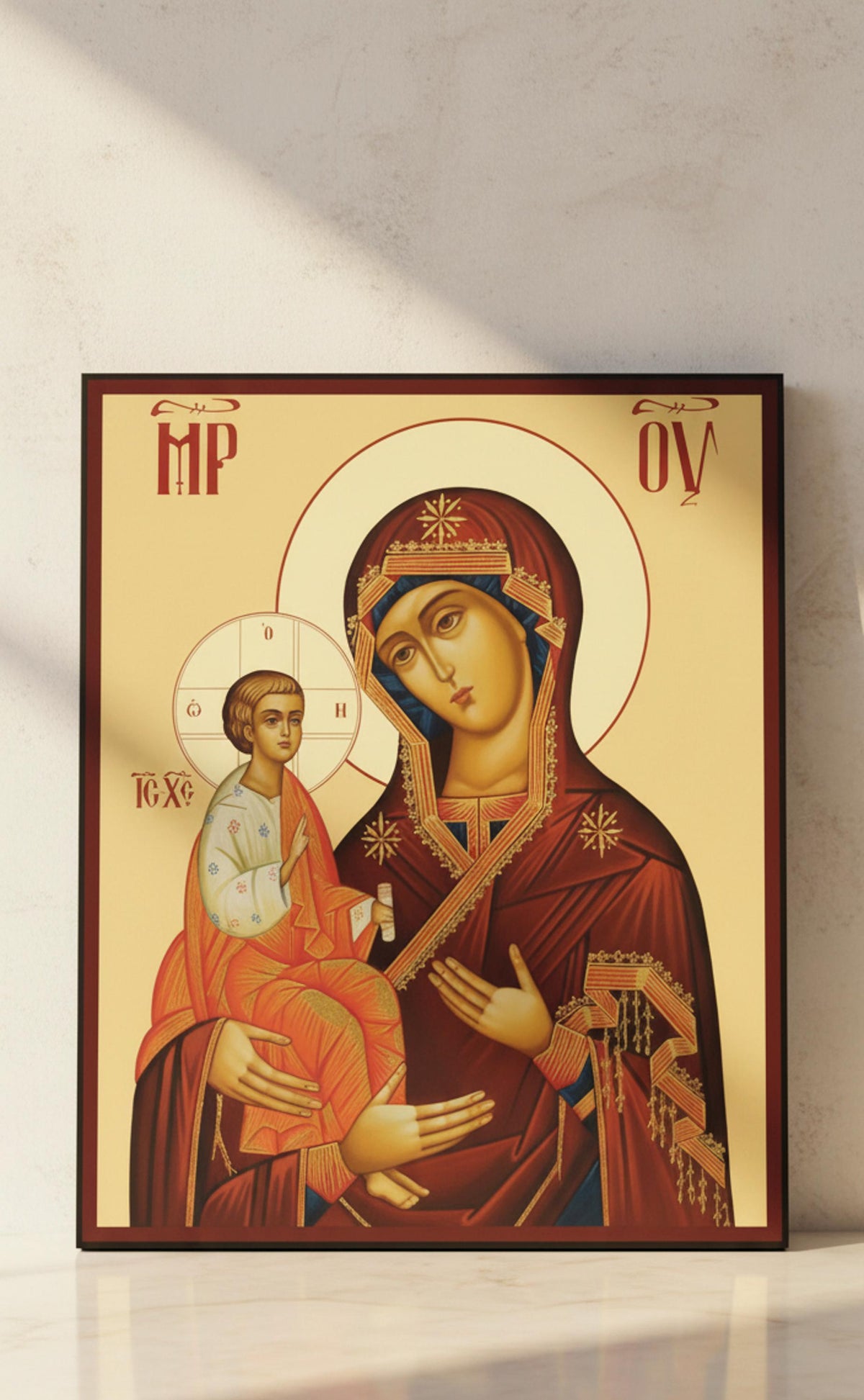 Ikone der Madonna mit den drei Händen 22,5x18,5 cm
