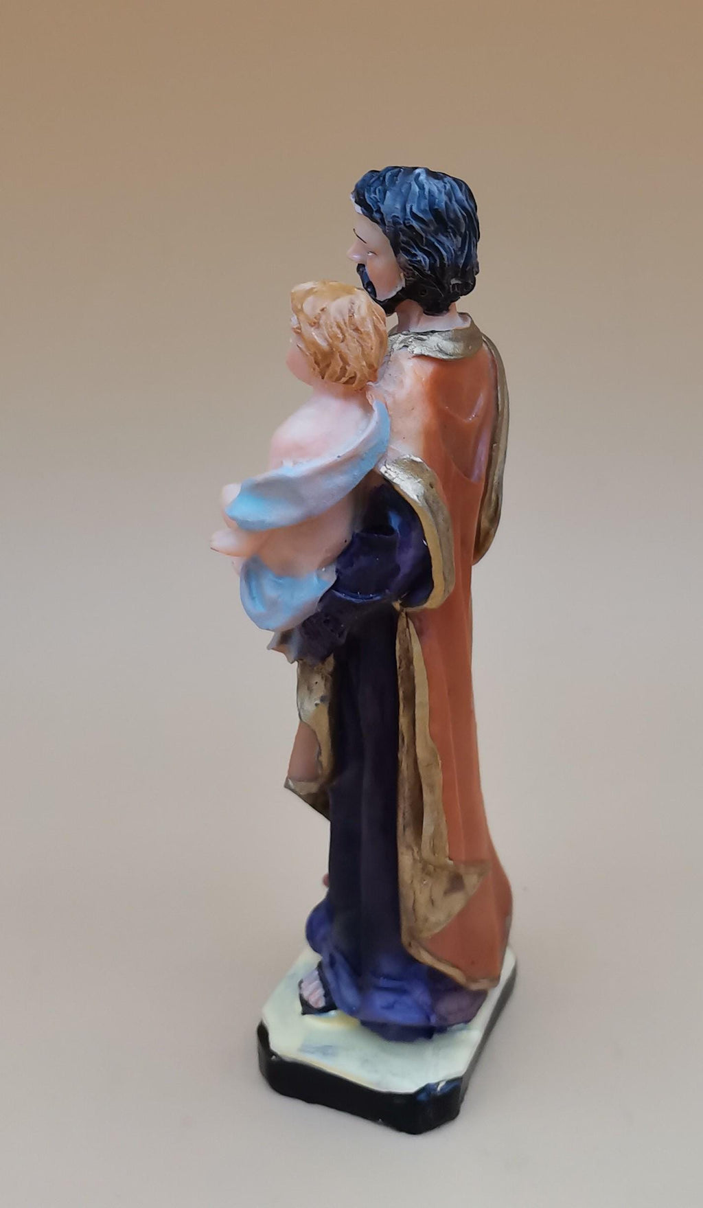 Statuette de Saint Joseph en résine peinte à la main – 11 cm
