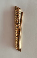 Mezuzah Tonda in Metallo Dorato 14 cm