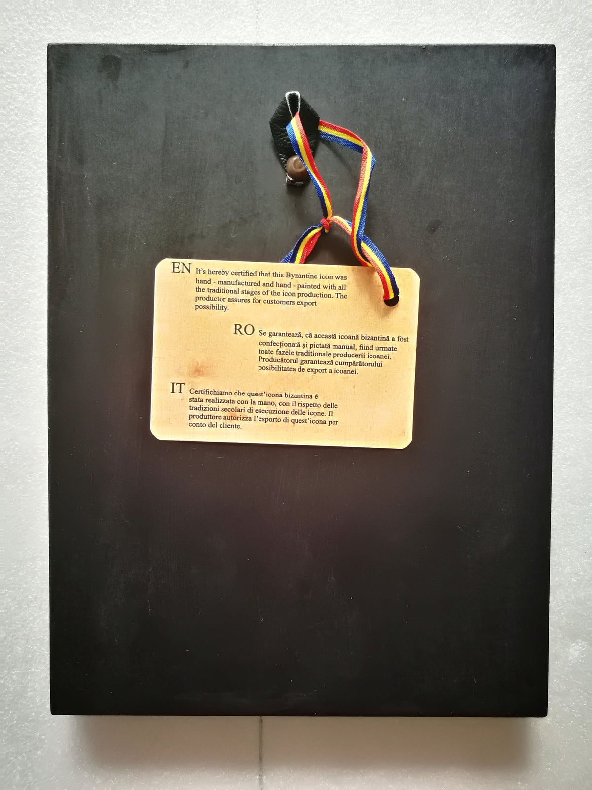 Icona Sacra Madonna del Perpetuo Soccorso con Corona 22x30 cm – Dipinta a Mano