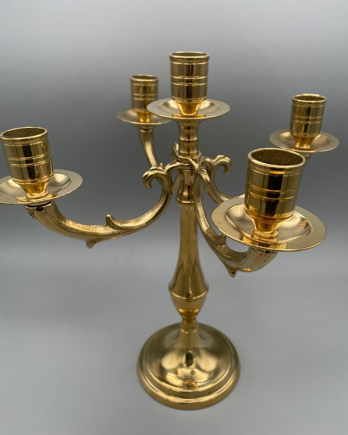 Candelabro Bologna a 5 bracci color oro – cod. 14144