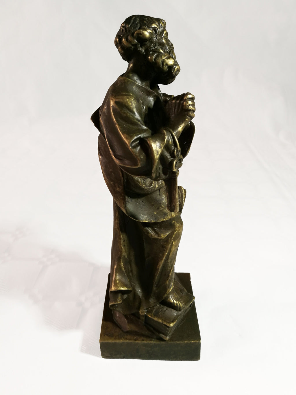 Statua San Pietro in Bronzo a Cera Persa – 20 cm, Made in Italy