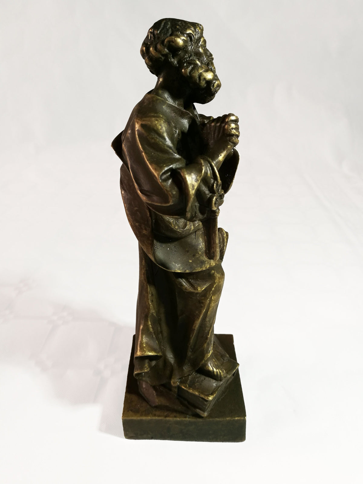 Statua San Pietro in Bronzo a Cera Persa – 20 cm, Made in Italy