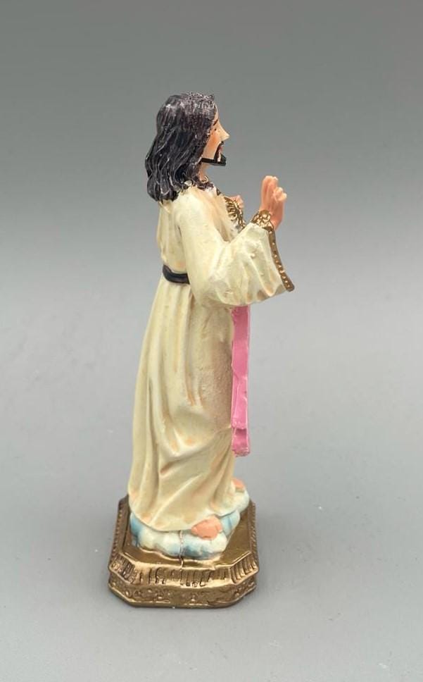 Statue Barmherziger Jesus aus handbemaltem Kunstharz – 12 cm