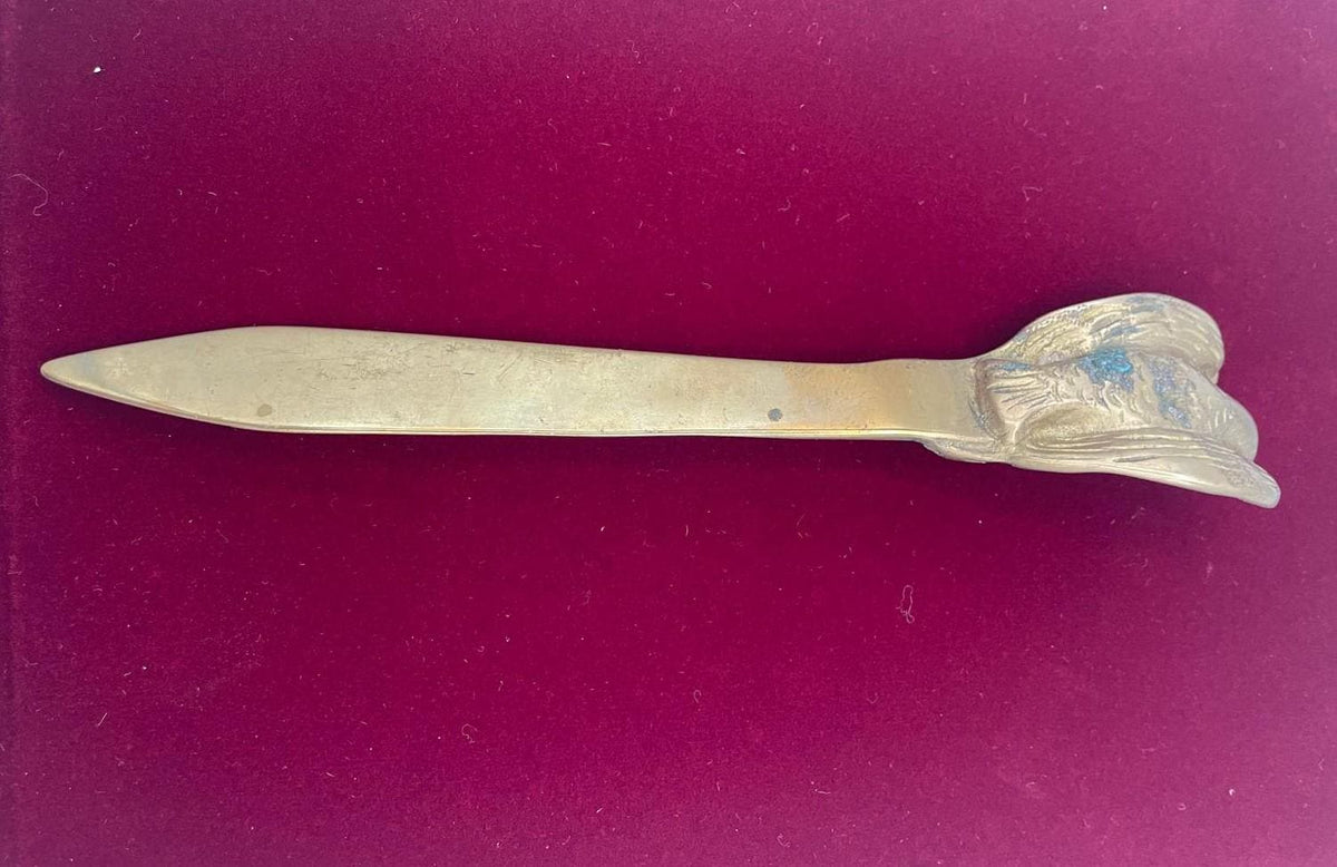 Benito Mussolini Metal Letter Opener, Bronze Effect – 20 cm