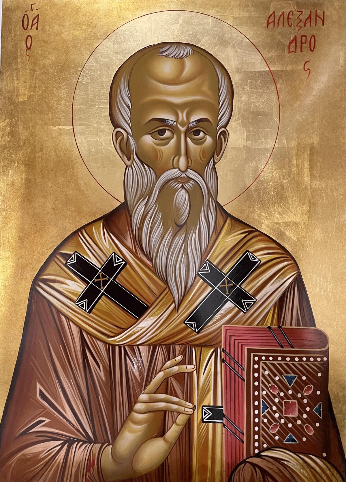 Icona Sacra Sant'Alessandro 35x48 cm – Dipinta a Mano