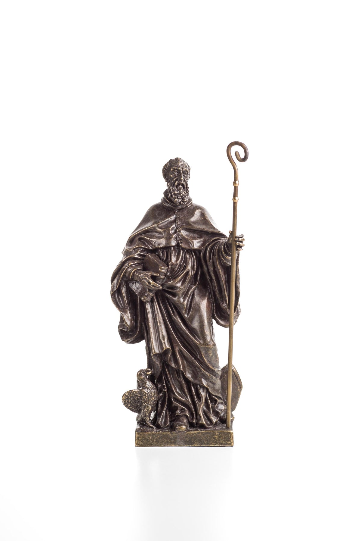 Statua San Benedetto in Bronzo Brunito – Cera Persa, Made in Italy
