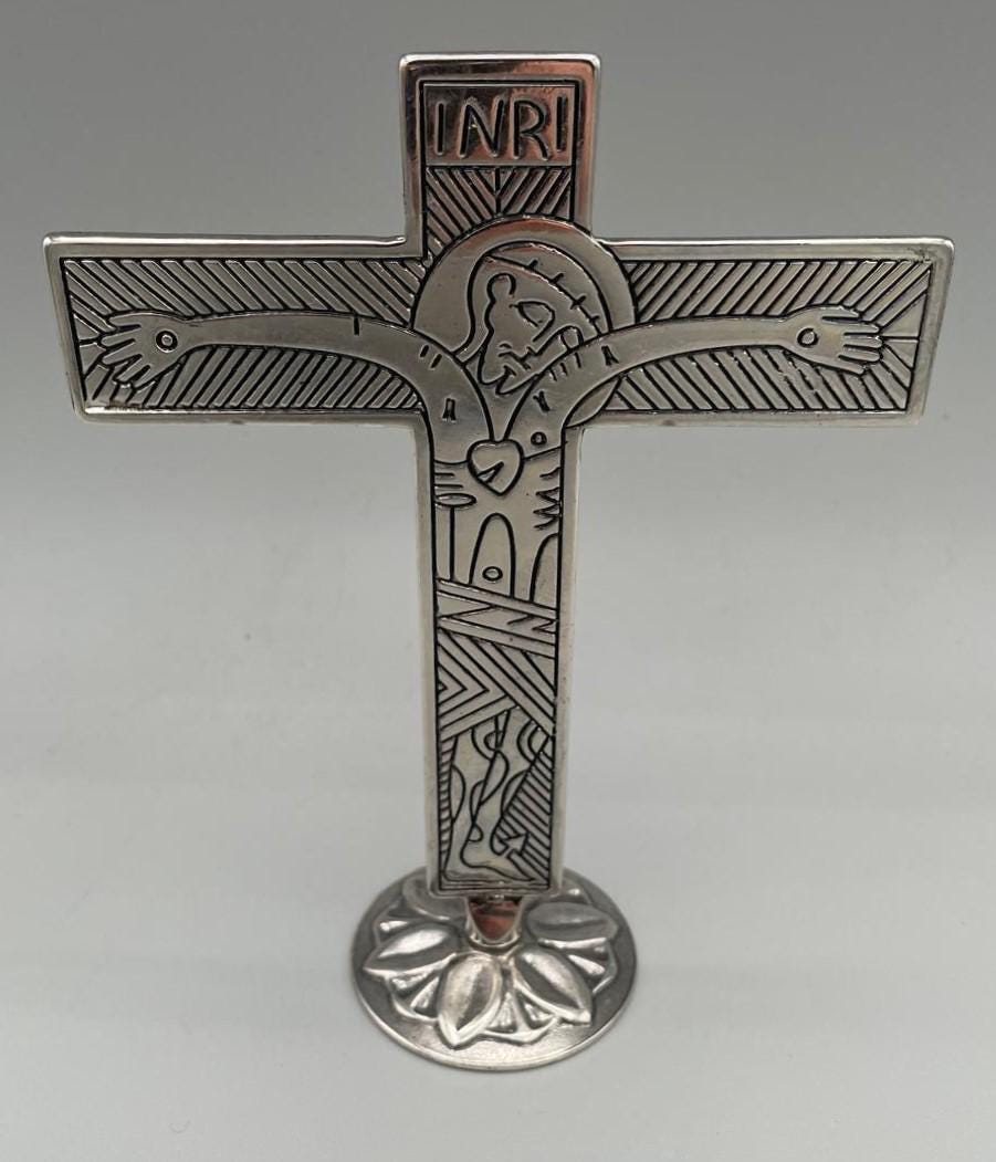 Versilbertes Tisch-Wanderkreuz – Art.-Nr. DBPK205P-G
