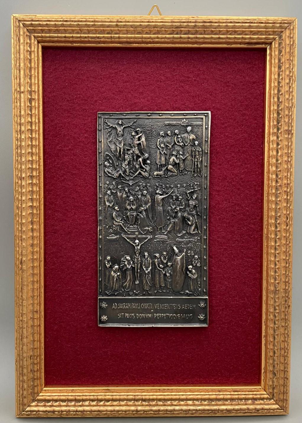 Relief-Plakette Heilige Pforte Basilika Sankt Paul (0667 C)