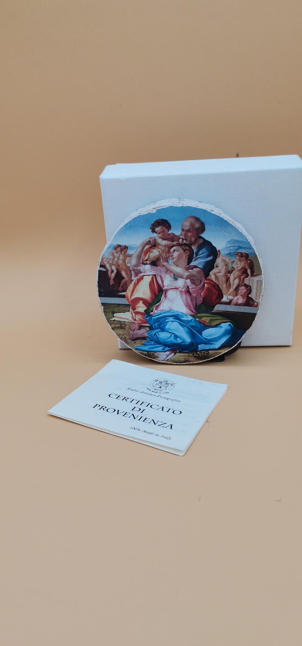 Heilige Familie – Künstlerisches Fresko in Kreisform