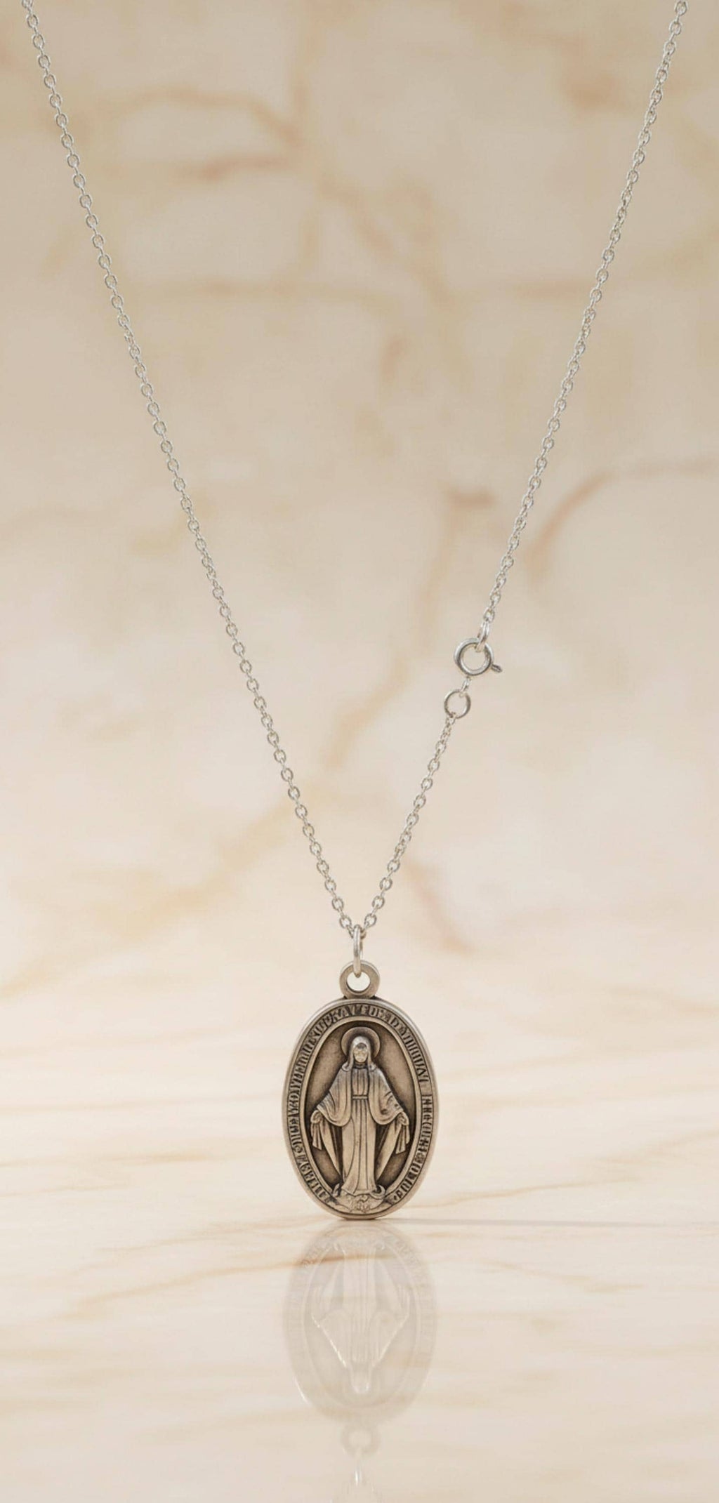 Catenina in argento 925 con Medaglia Miracolosa – 45 cm